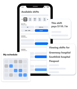 The CliniShift App part of the healthcare staffing solution